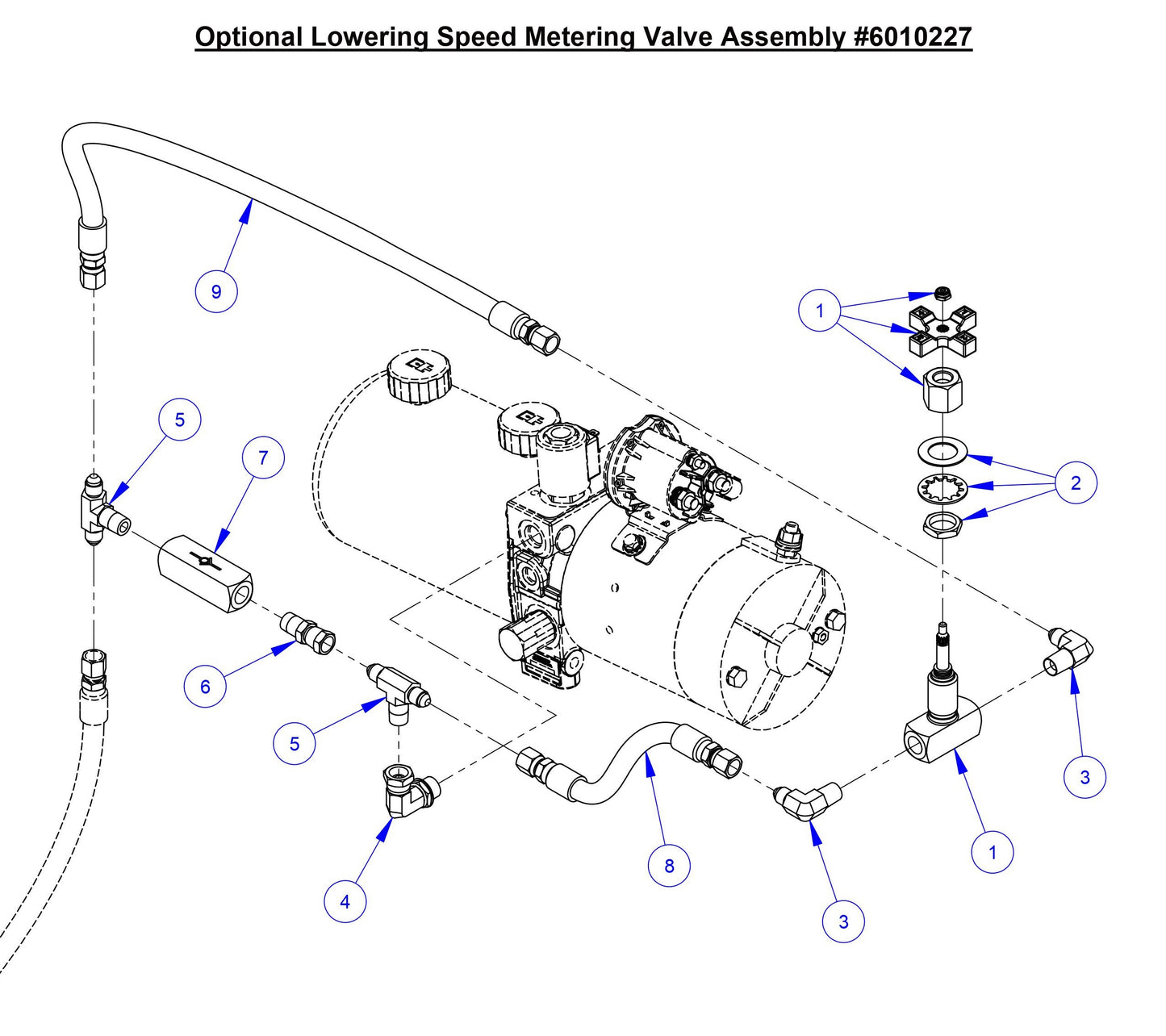 CC6566-3 Optional Lowering Speed Metering Valve Assembly
