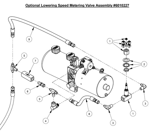CC3700TE Optional Lowering Speed Metering Valve Assembly