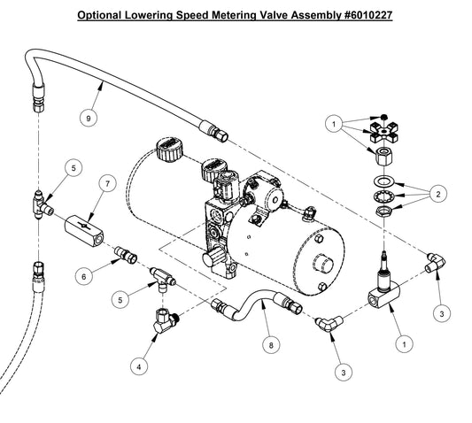 CC3728 Optional Lowering Speed Metering Valve Assembly