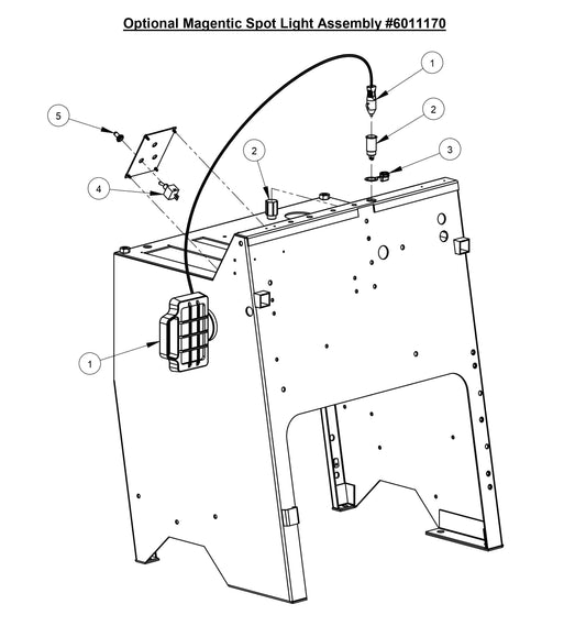 CC3728 Optional Magentic Spot Light Assembly