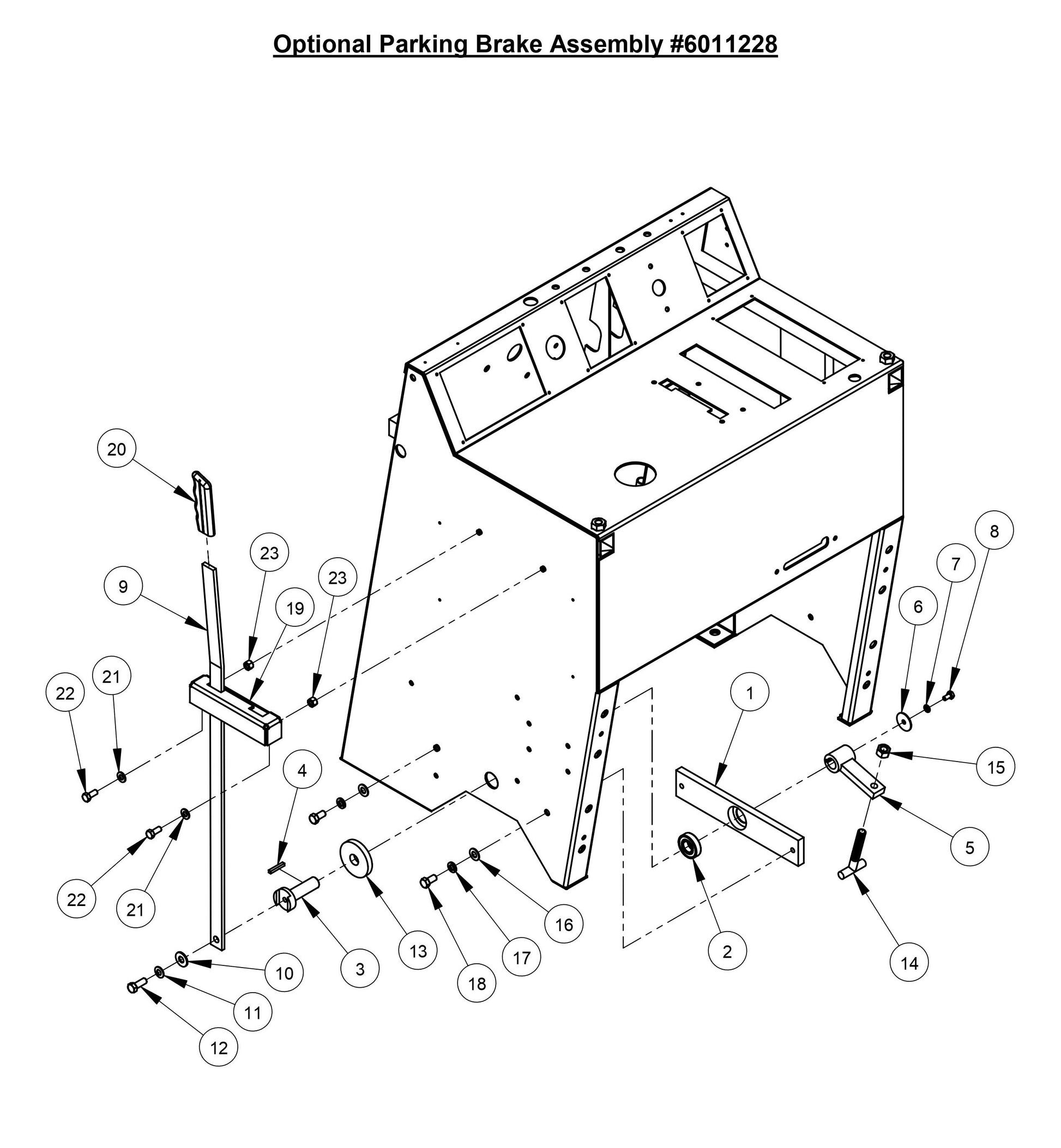 CC3700E Optional Parking Brake Assembly