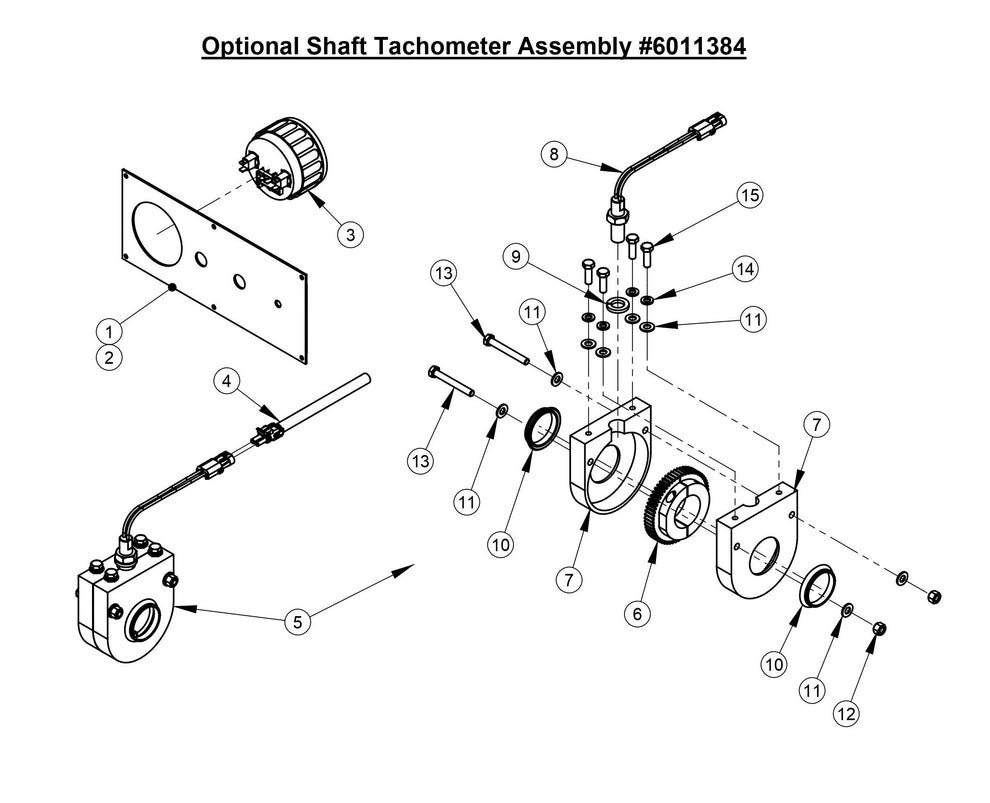 CC3535JBVP Optional Shaft Tachometer Assembly