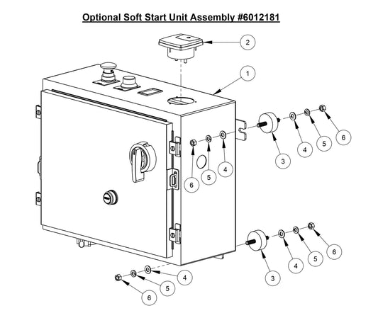CC3700E Optional Soft Start Unit Assembly (For 30HP Motor)