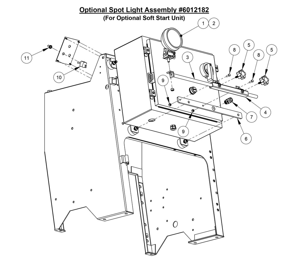 CC3700E-3 Optional Spot Light Assembly (For Optional Soft Start Unit)