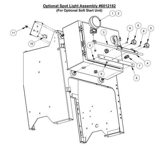 CC3700E Optional Spot Light Assembly (For Optional Soft Start Unit)