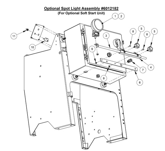 CC3500E (Optional Spot Light Assembly For Optional Soft Start Unit)