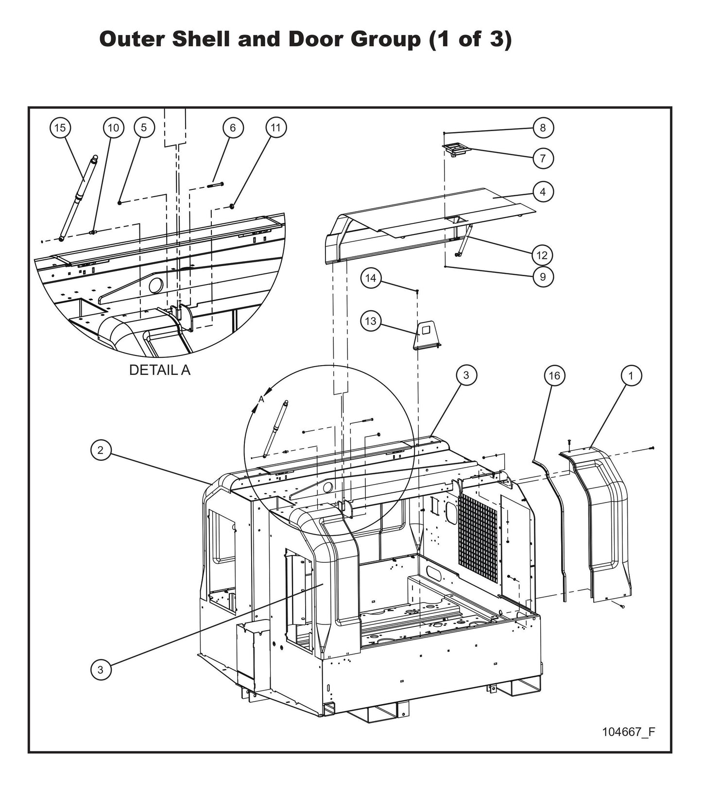 Outer Shell and Door Group 1 Parts By Allmand