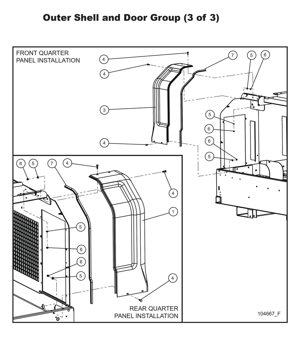 Outer Shell and Door Group 3 Parts By Allmand