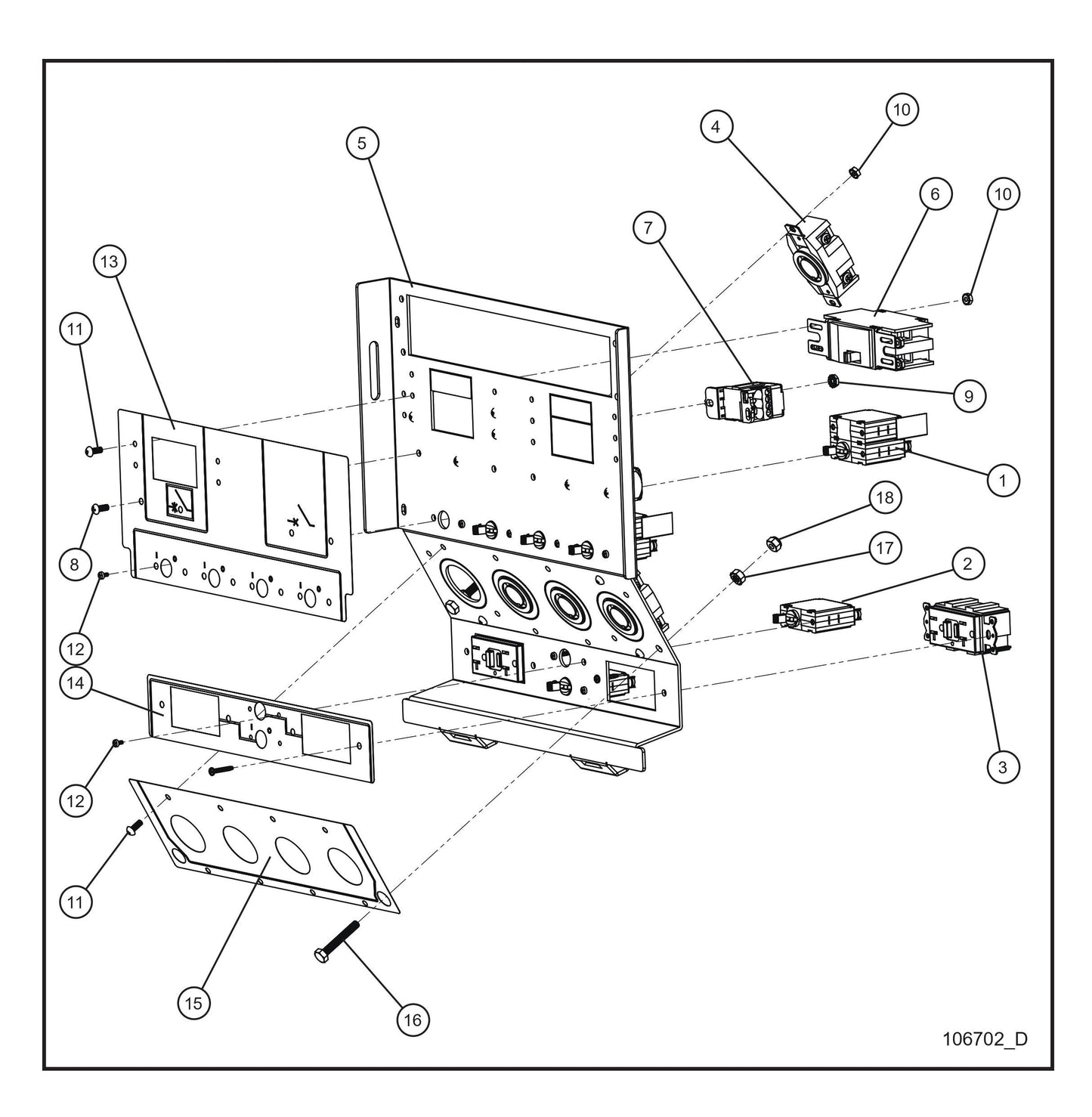 Outlet Panel 15kW CSA UL489 Parts By Allmand