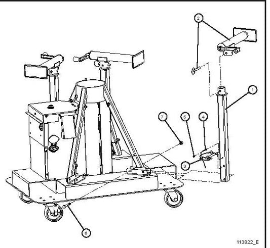 NIGHT-LITE E SERIES MANUAL WINCH Outriggers parts by allmand