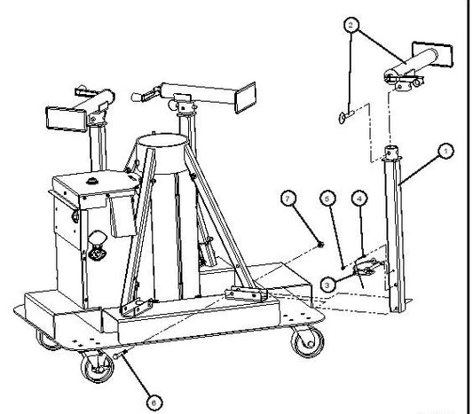 NIGHT-LITE E-SERIES ELECTRIC WINCH PORTABLE LIGHTS Outriggers parts by allmand