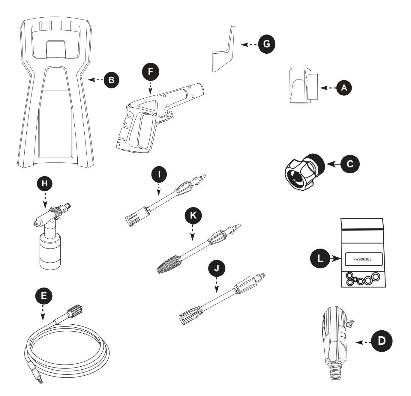 BE P1415EN Pressure Washer Replacement Parts by BE Power Equipment