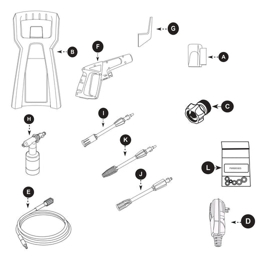 BE P1415EN Pressure Washer Replacement Parts by BE Power Equipment
