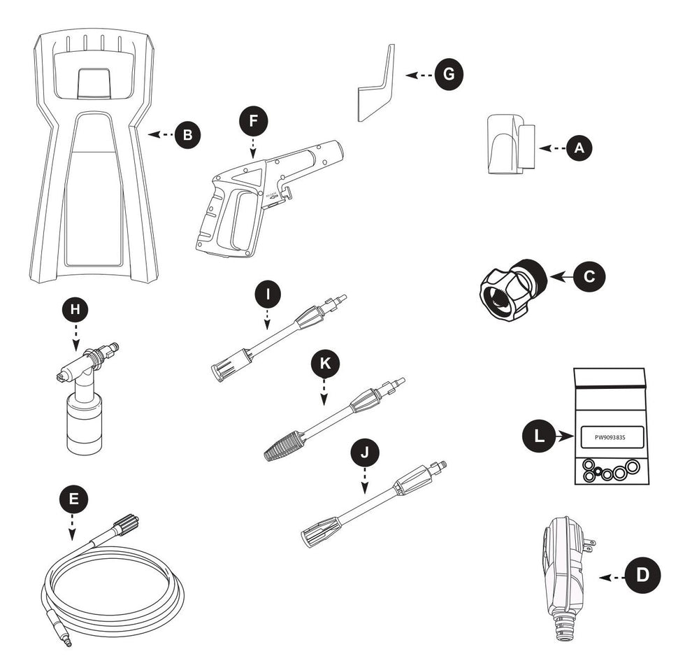 BE P1415EN Pressure Washer Replacement Parts by BE Power Equipment