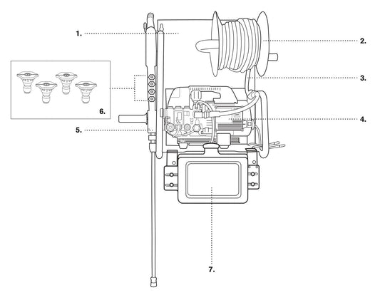 BE P1515EPNW Pressure Washer Assembly-1 Parts by BE Power Equipment