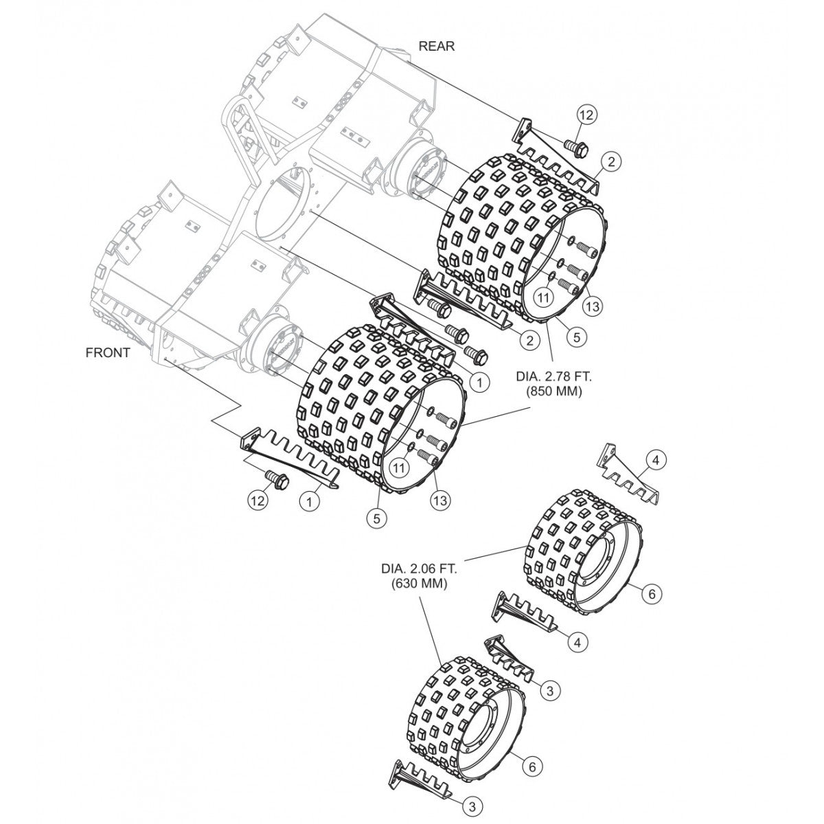 P33/24 HHM-HHMR — Standard Drum Assembly Parts By Multiquip