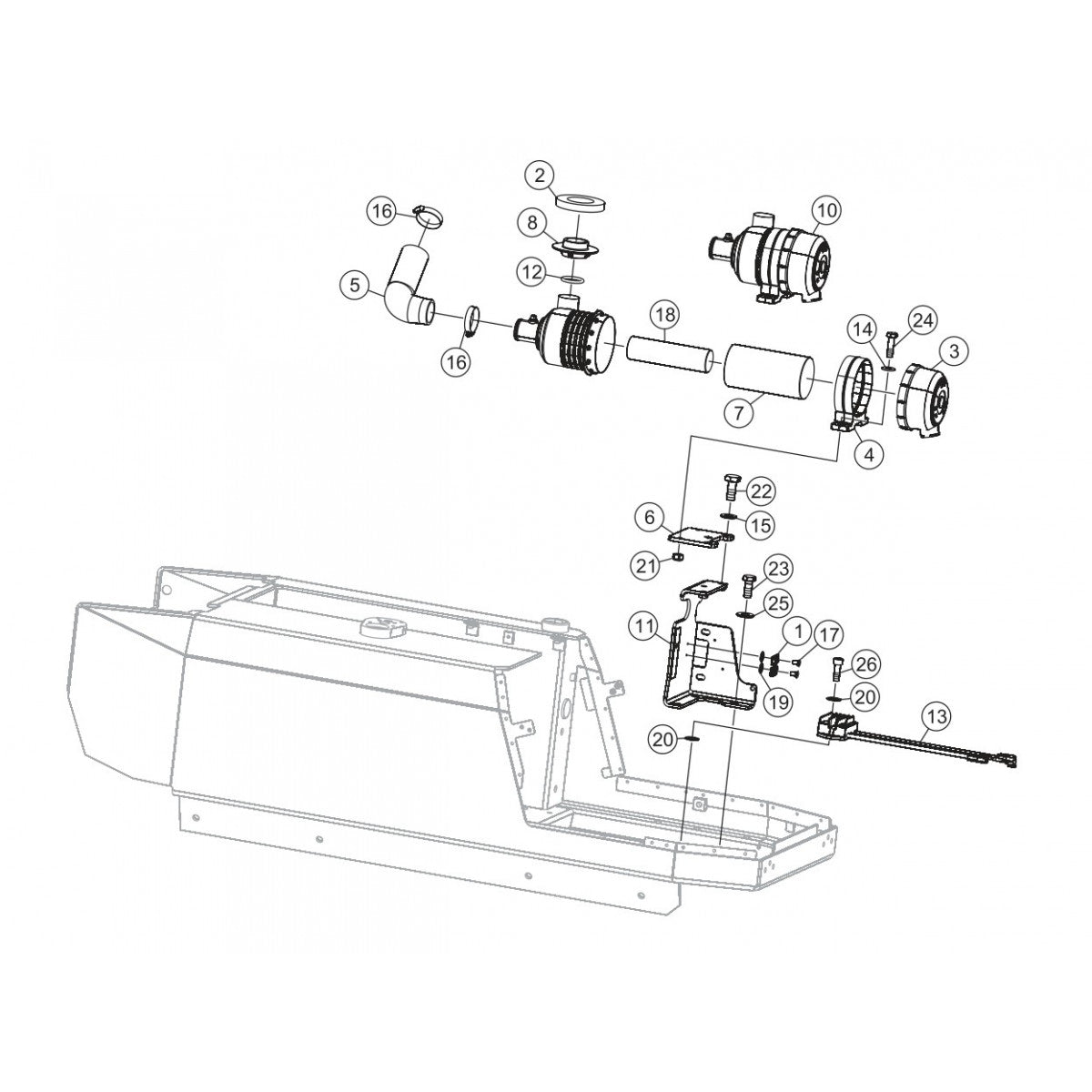 P33/24 HHM-HHMR — Air Cleaner  Assembly Parts By Multiquip