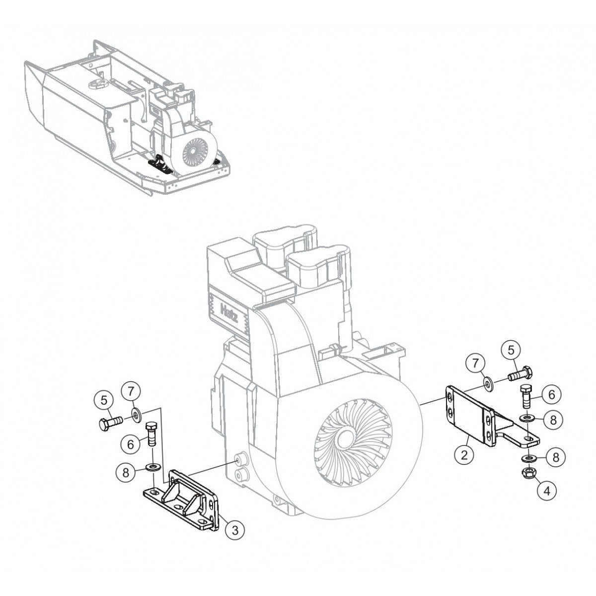 P33/24 HHM-HHMR — Engine Mounting  Plate Assembly Parts By Multiquip