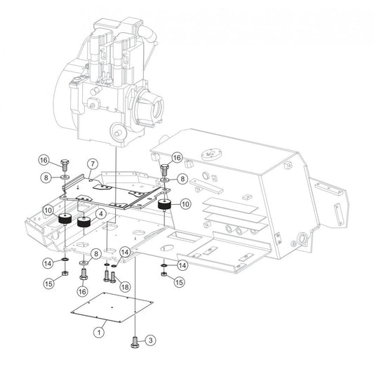 P33/24 HHM-HHMR — Engine Shock Mount  Assembly Parts By Multiquip