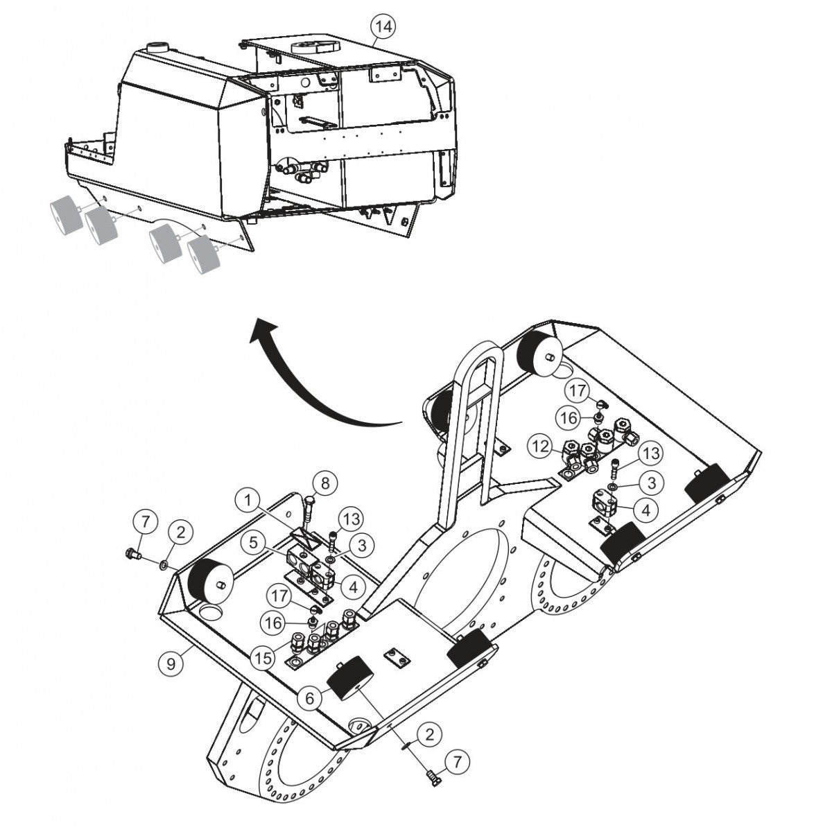 P33/24 HHM-HHMR — Mounting  Frame  Assembly Parts By Multiquip