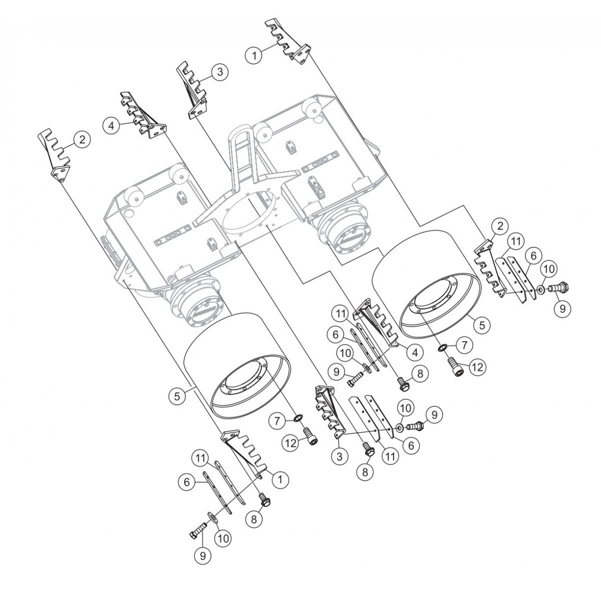 P33/24 HHM-HHMR — Smooth Drum 24"  Assembly Parts By Multiquip