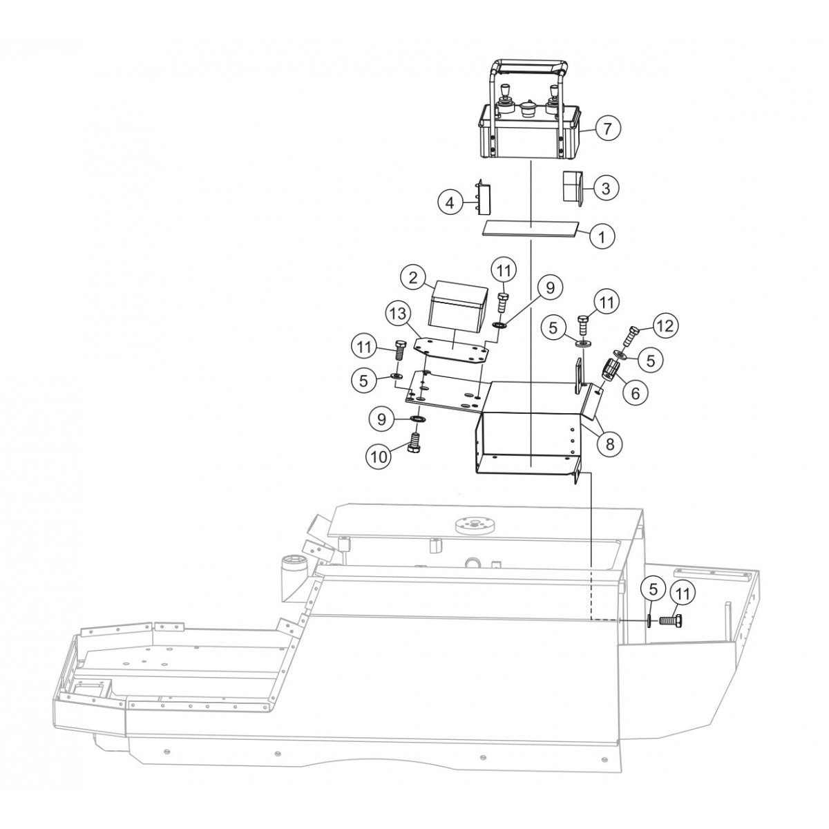 P33/24 HHM-HHMR — Transmitter Control Box 1 Assembly Parts By Multiquip