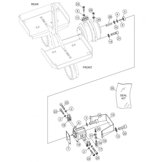 P33/24 HHM-HHMR — Vibrator Motor Assembly Parts By Multiquip
