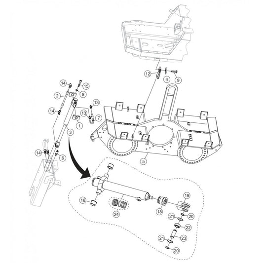P33/24 HHMR-BD — Lift Cylinder  Assembly Parts By Multiquip