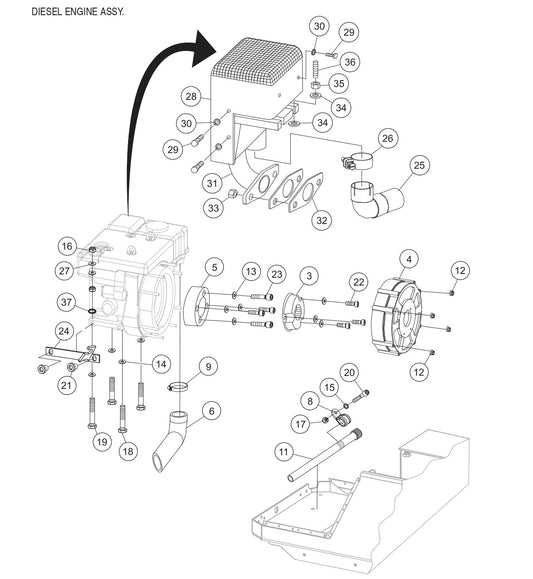P33/24 FR-FC-FCR - Diesel Engine Assembly Parts By Multiquip