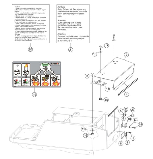 P33/24 FR-FC-FCR — Cockpit Cover Assembly Parts By Multiquip