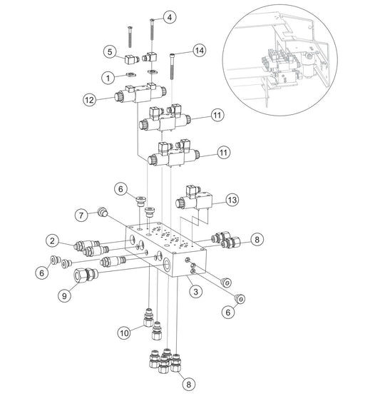 P33/24 FR-FC-FCR — Valve Block 2 Assembly Parts By Multiquip