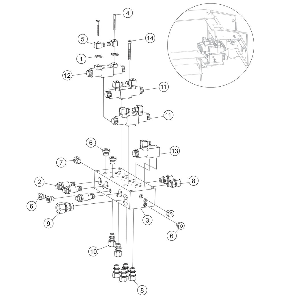 P33/24 FR-FC-FCR — Valve Block 2 Assembly Parts By Multiquip