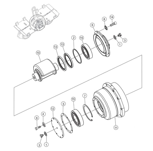 P33/24 FR-FC-FCR — Vibrator 1 Assembly Parts By Multiquip