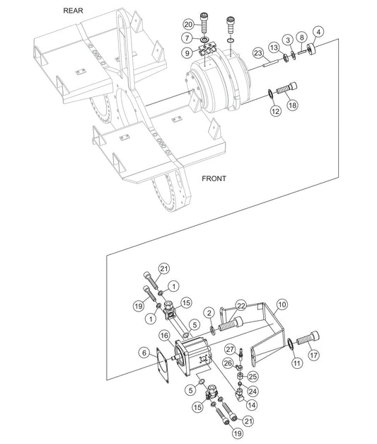 P33/24 FR-FC-FCR — Vibrator 2  Assembly Parts By Multiquip