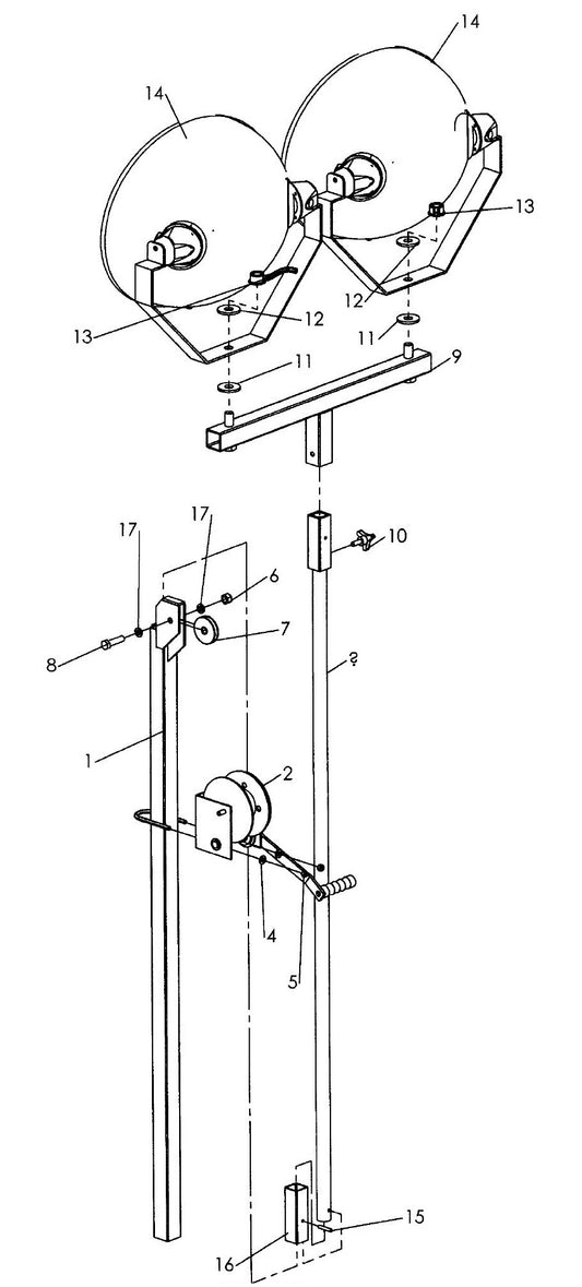 Port-A-Lite 1250W2 & 2500W4 - PAL 2500W4 Tower Assembly Parts By Allmand