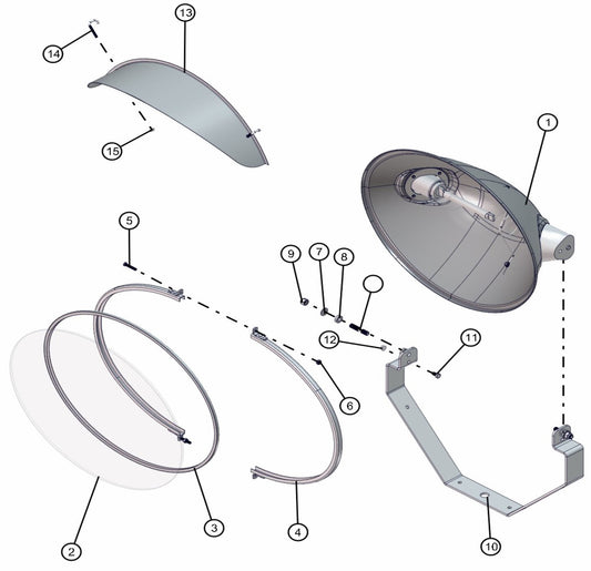 Port-A-Lite AS3000 - SHO Lamp Holder Assembly Parts By Allmand