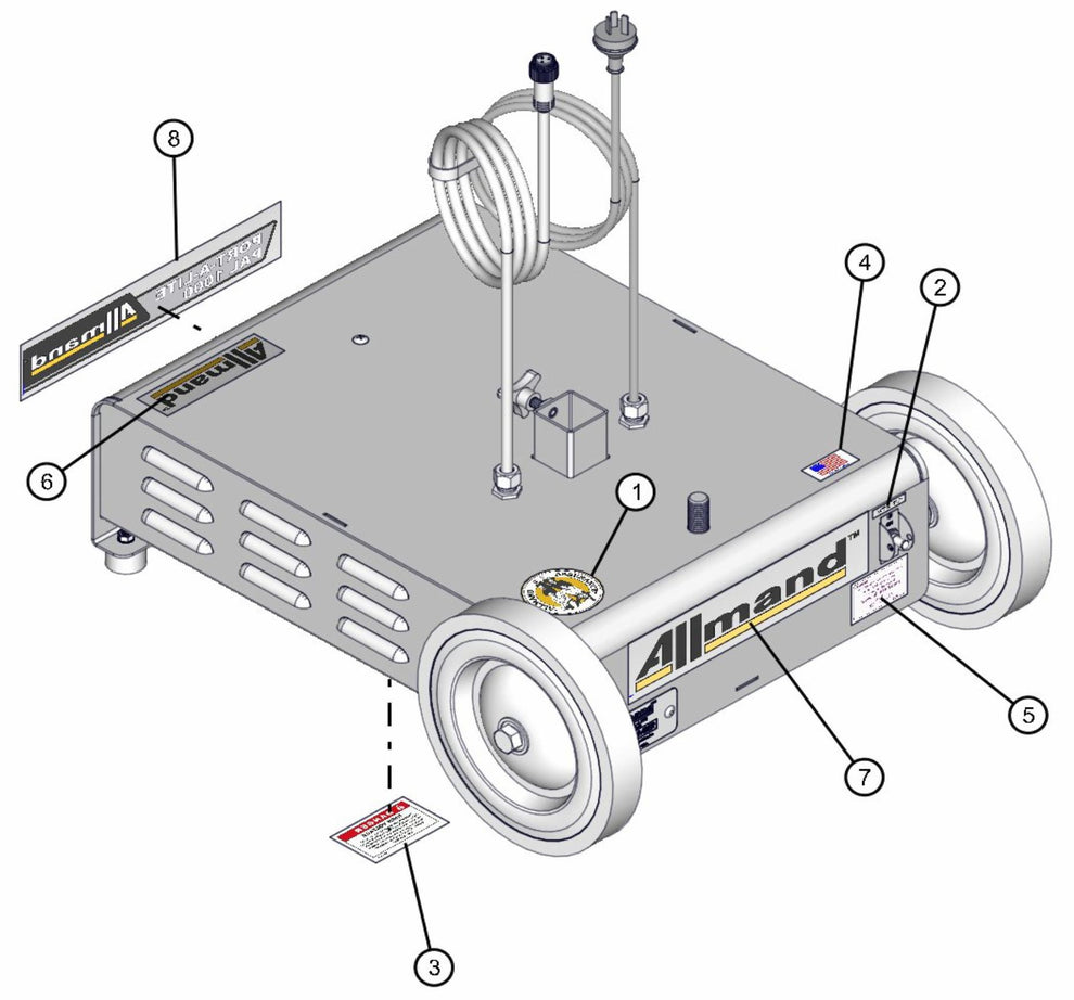 Port-A-Lite AS3000 - Decals Assembly Parts By Allmand