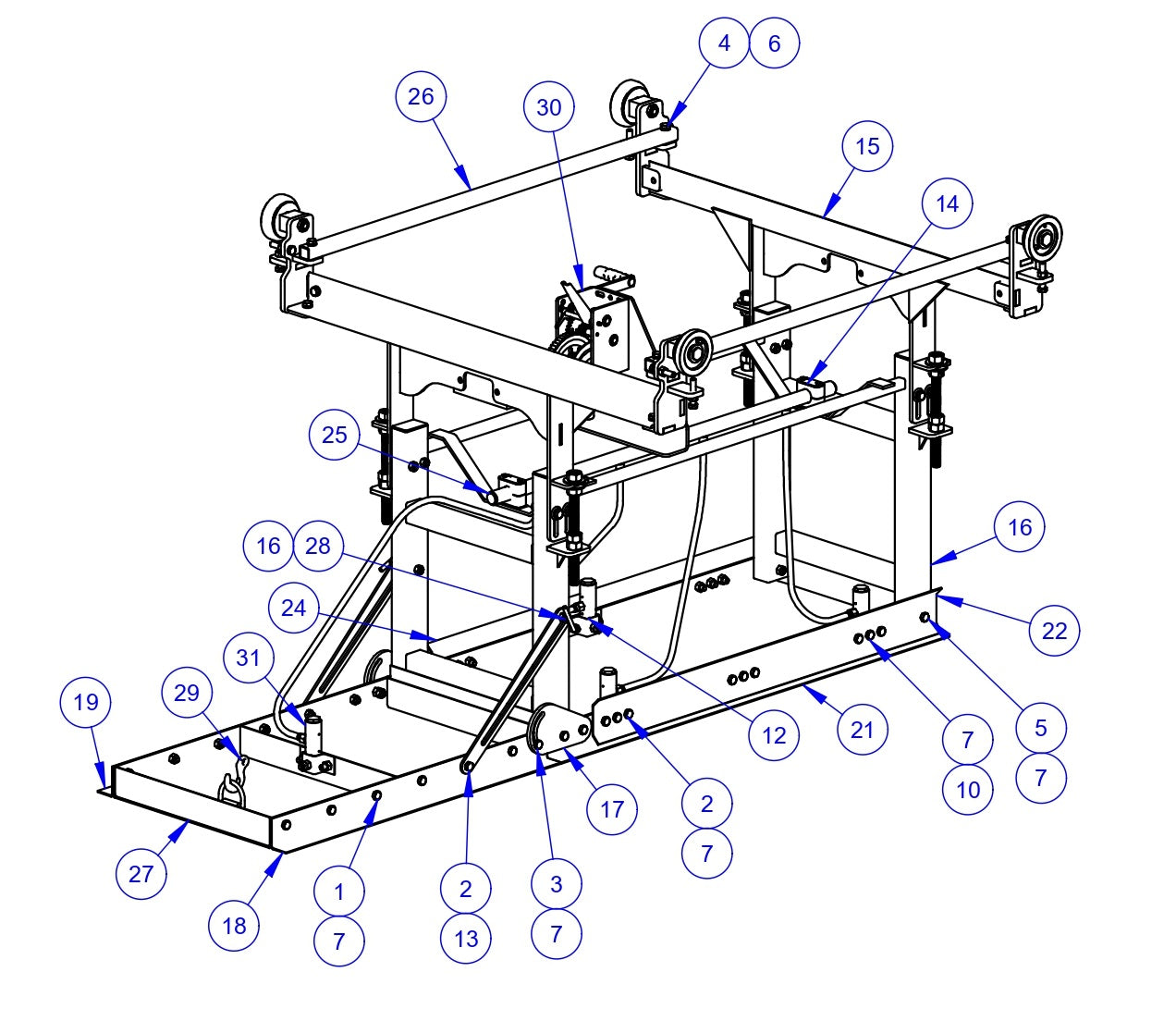 VLP3036 Paving Profile Assembly - 88&quot; Parts by Allen Engineering