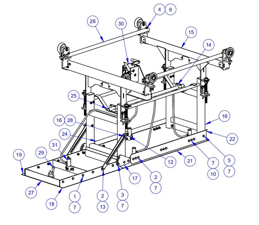 VLP3036 Paving Profile Assembly - 88&quot; Parts by Allen Engineering