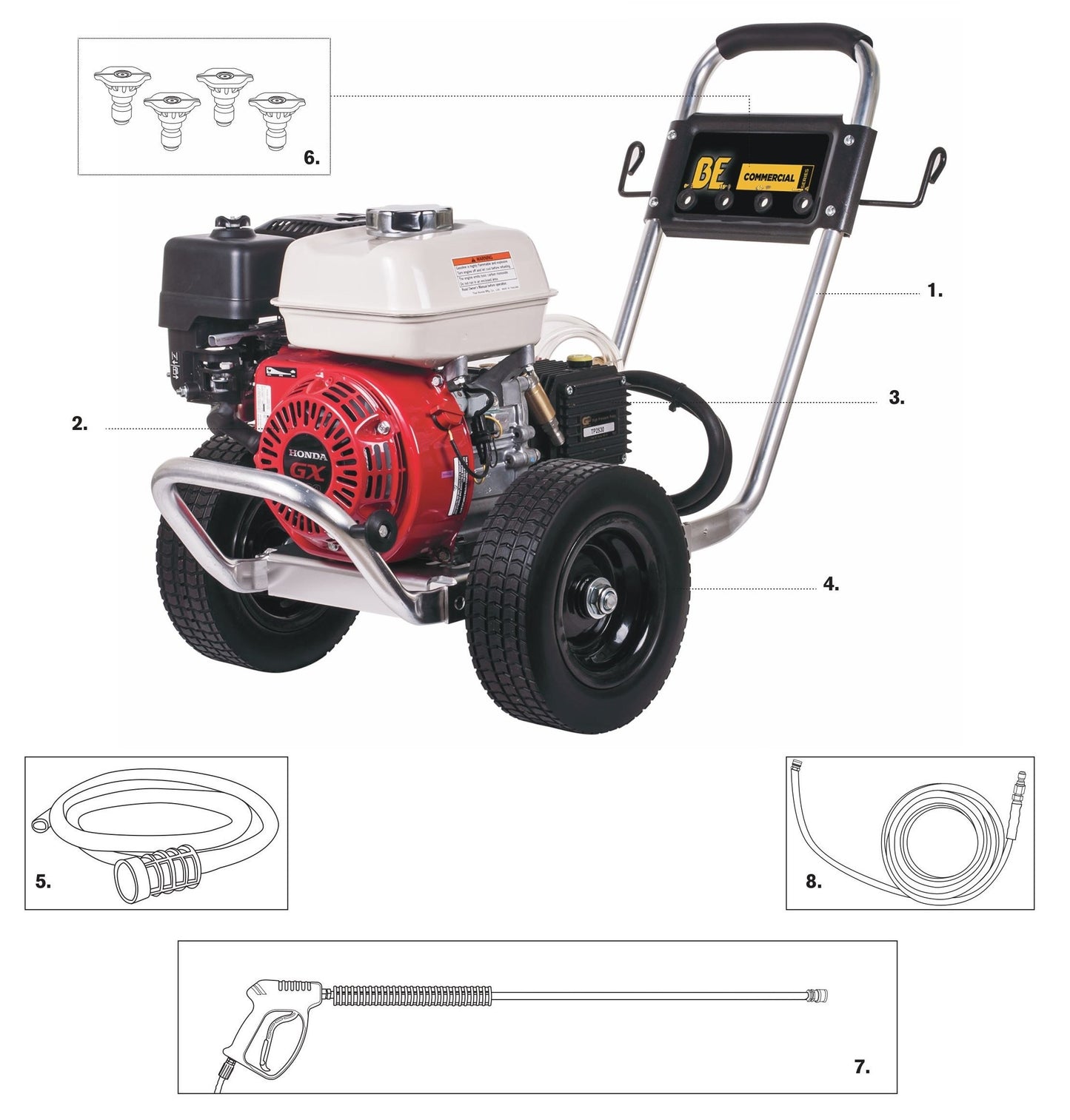 BE PE-2565HWAGENSP Pressure Washer Assembly-1 Parts by BE Power Equipment