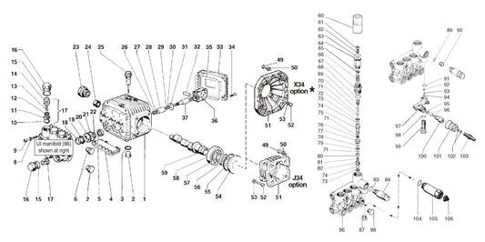 BE PE-2565HWSGENSP Pressure Washer Assembly-2 Parts by BE Power Equipment