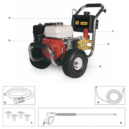 BE PE-2565HWSGEN Pressure Washer Assembly Parts-1 by BE Power Equipment