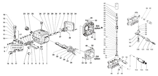 BE PE-2565HWSGEN Pressure Washer Assembly Parts-2 by BE Power Equipment