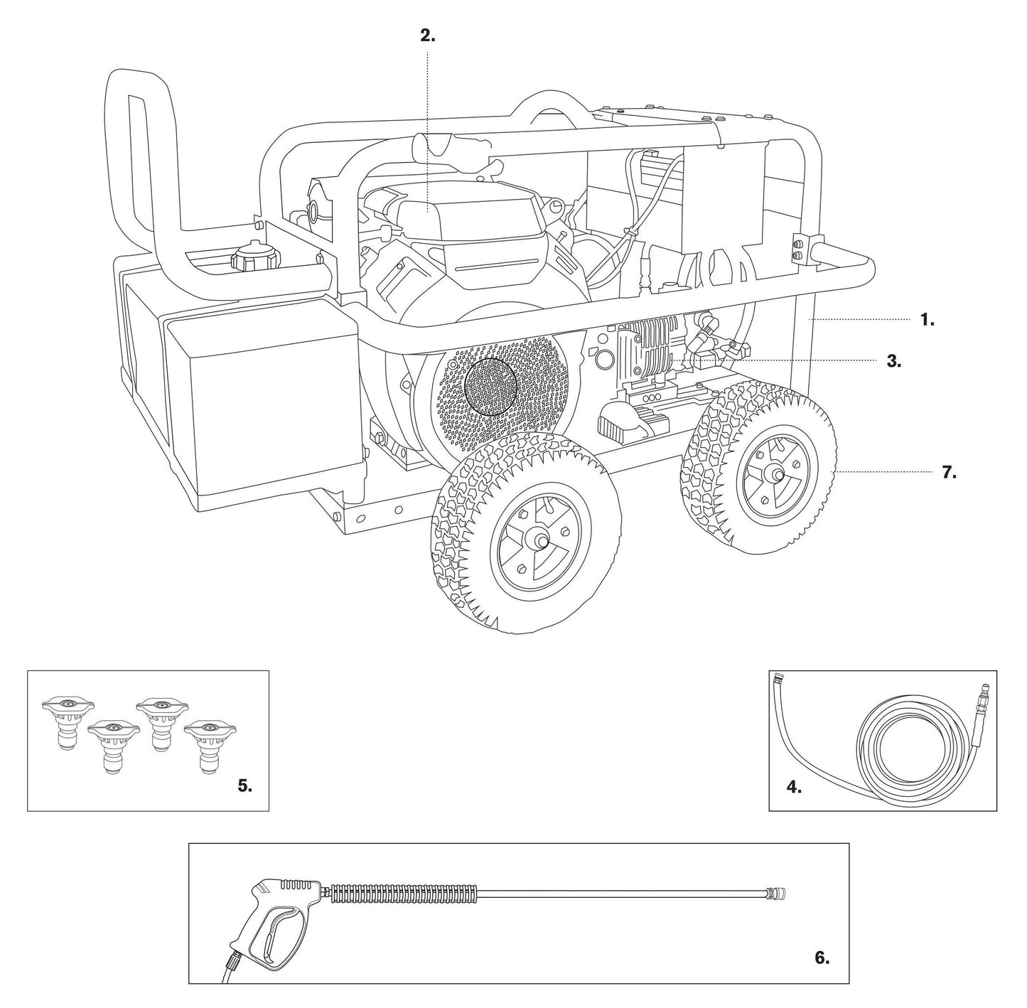 BE PE-3024HWEBCOM Pressure Washer Assembly Parts-1 by BE Power Equipment