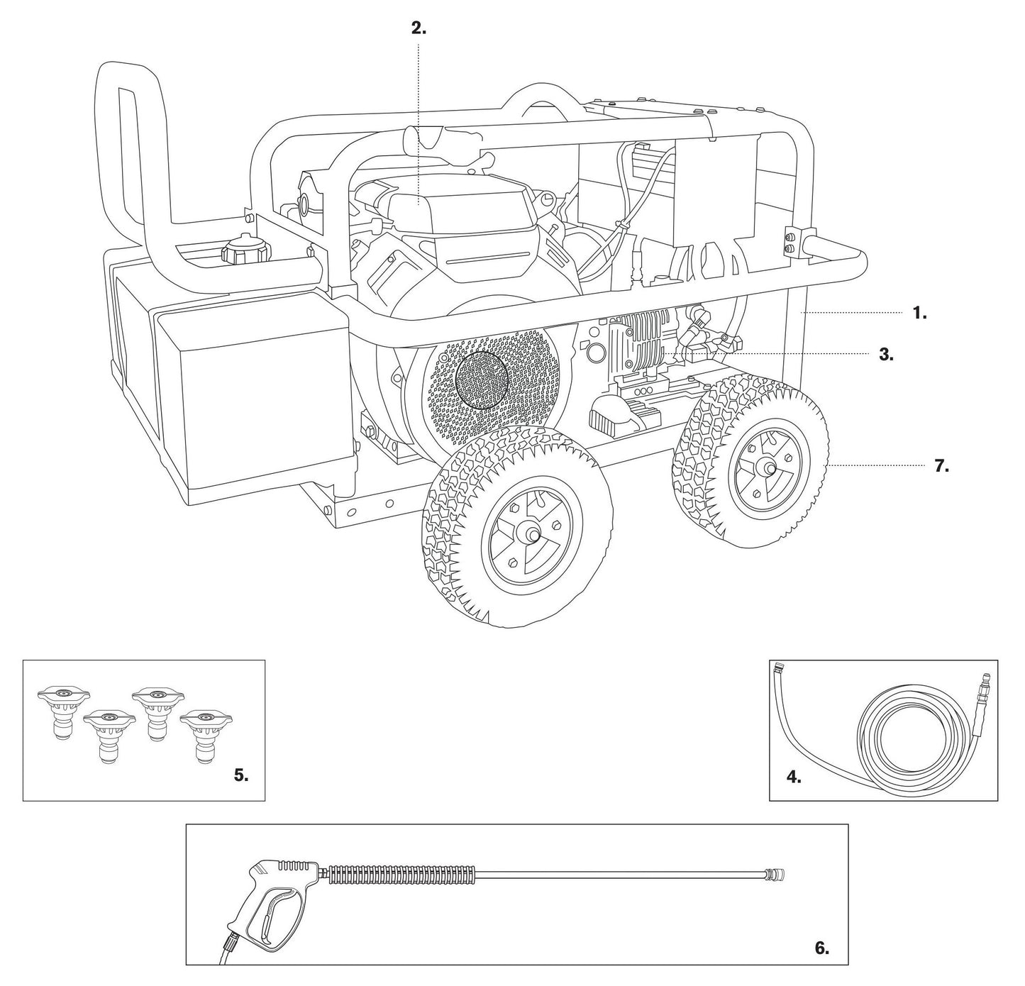 BE PE-5024HWEBGEN Pressure Washer Assembly Parts by BE Power Equipment