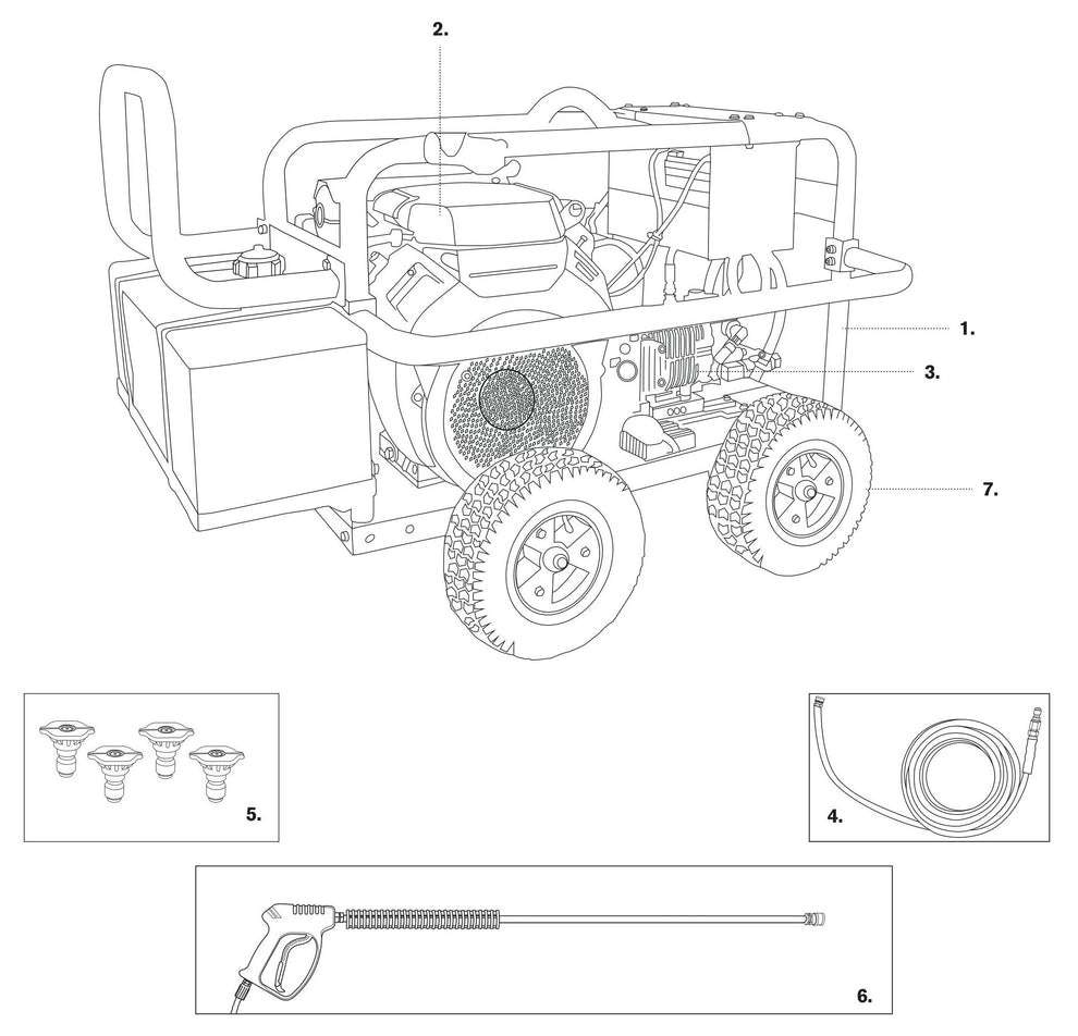 BE PE-5024HWEBGEN Pressure Washer Assembly Parts by BE Power Equipment
