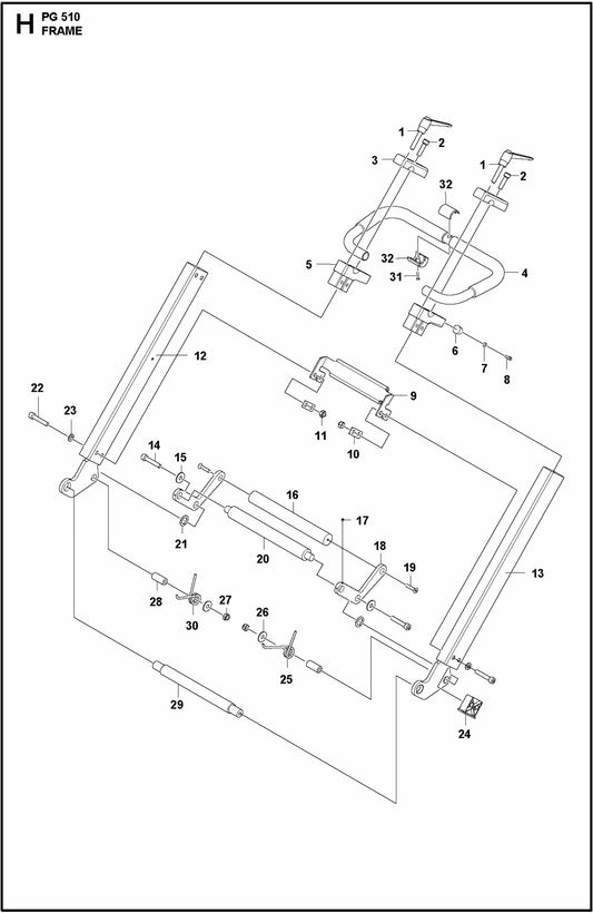 PG 510 Frame Assembly-1 Parts