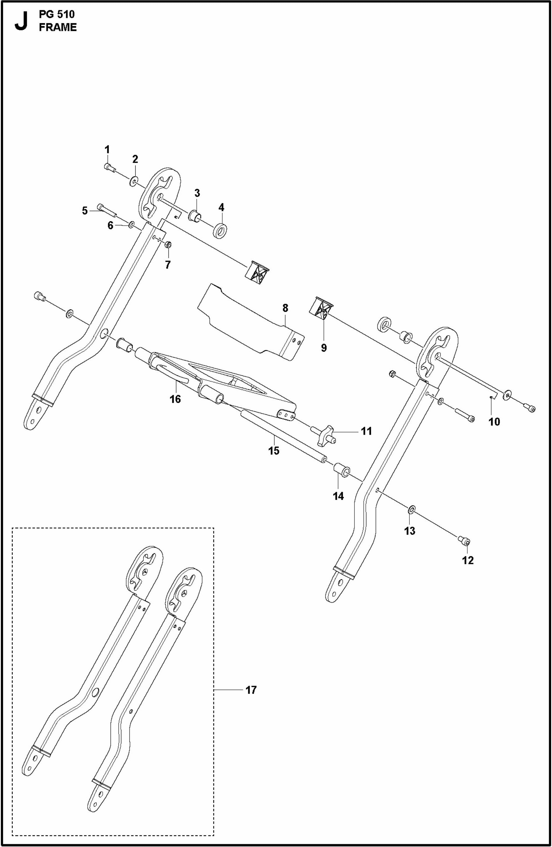 PG 510 Frame Assembly-2 Parts