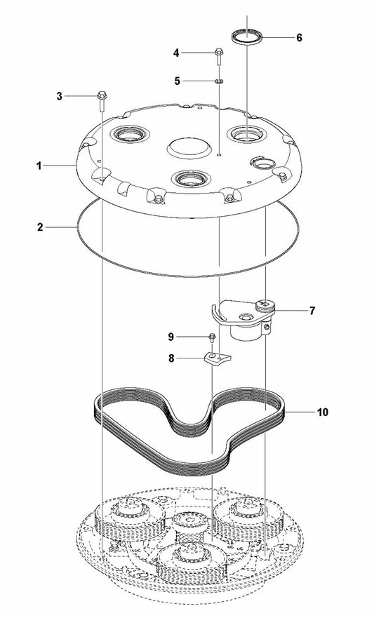 PG 510 Grinding Head Internal and Upper Assembly Parts