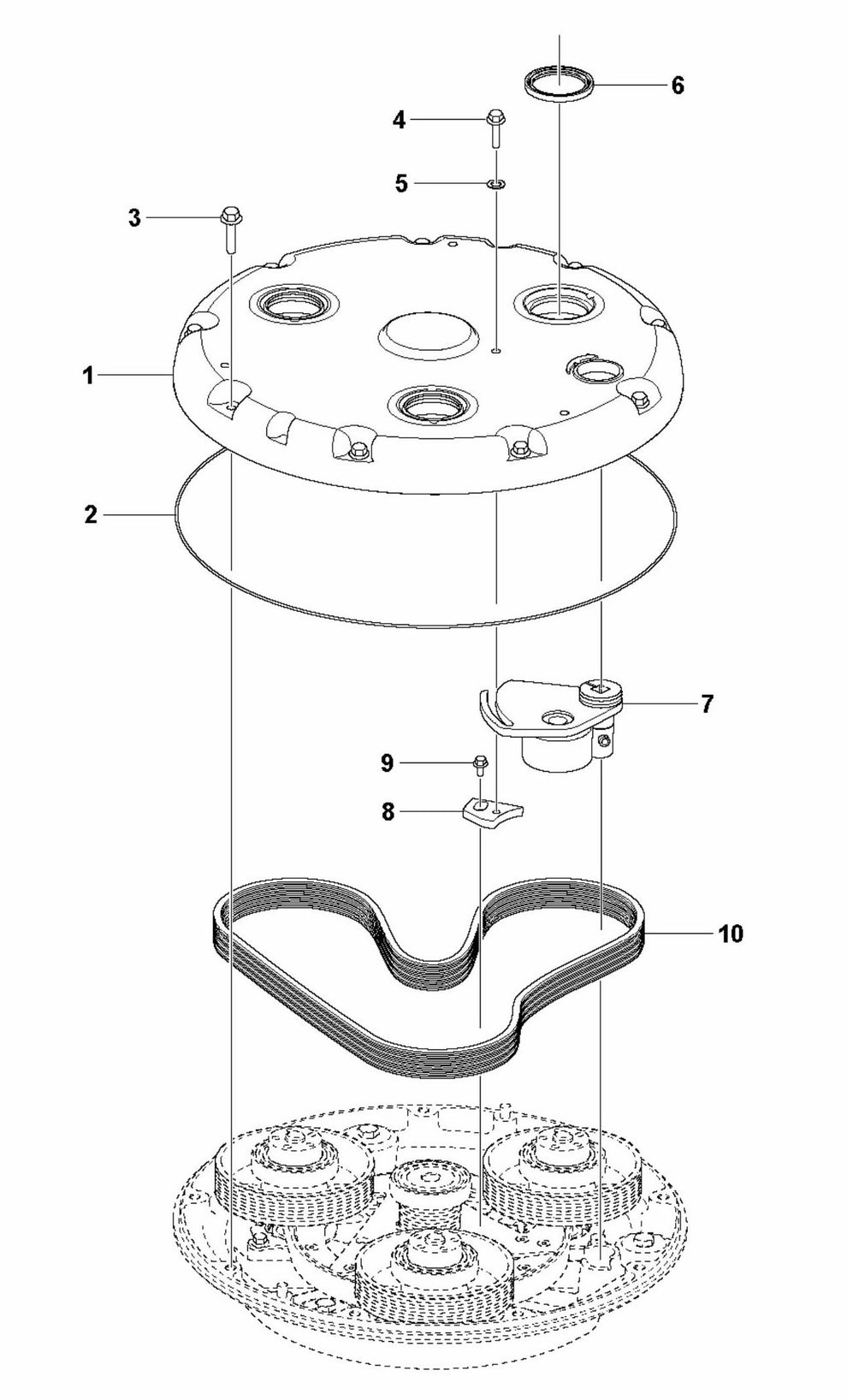 PG 510 Grinding Head Internal and Upper Assembly Parts